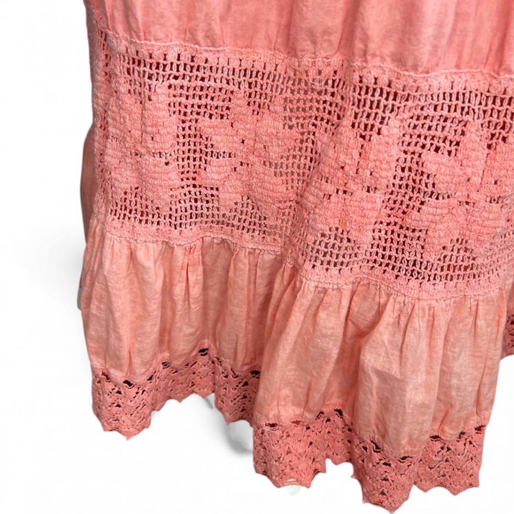 Raviya peach coral maxi skirt boho Whimsygoth Fairycore feminine western - Picture 8 of 9